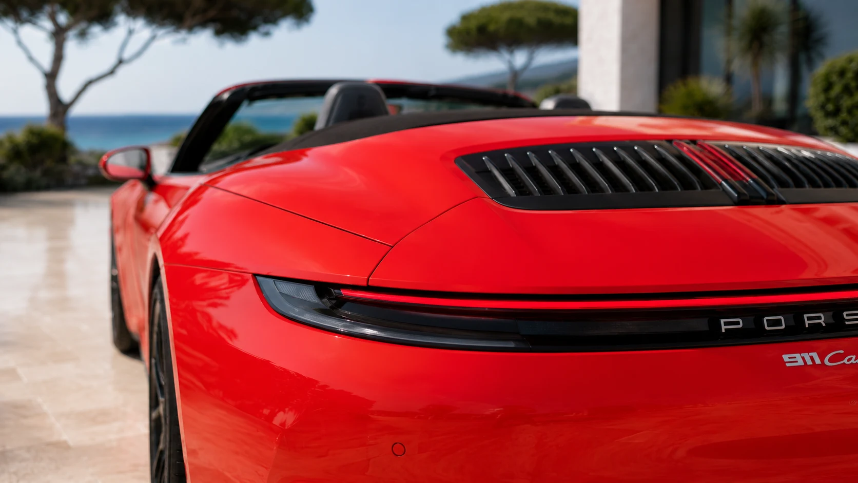 Porsche 911 Cabrio luxury sports car detail