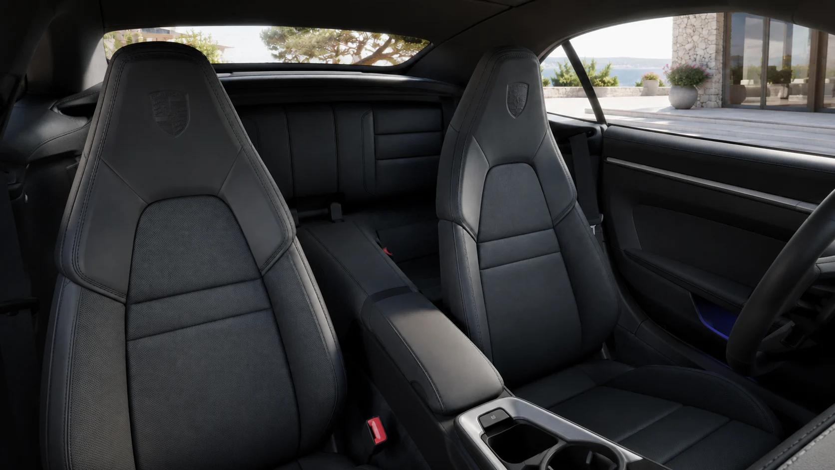 Porsche 911 Cabrio seats and cabin detail
